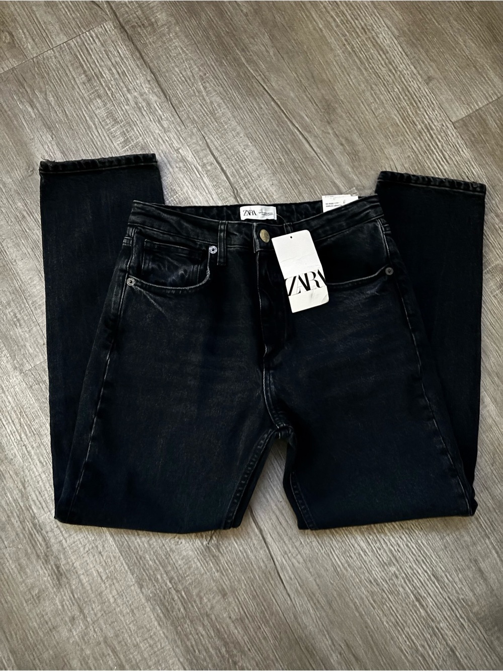 NWT Zara Slim high rise ankle length jean pants size 6 dark wash blue